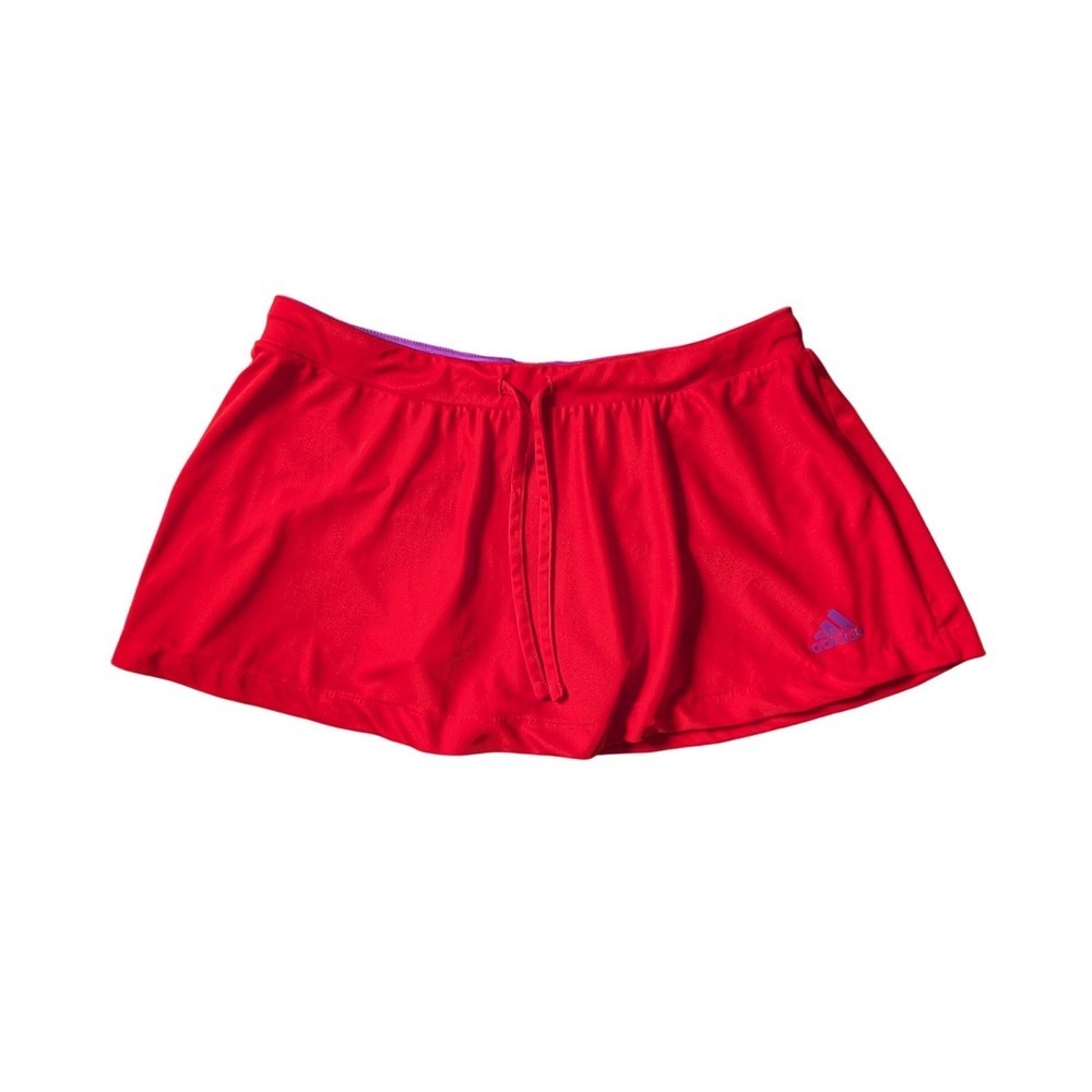 Adidas 2000s Y2K Sporty Blokecore Tennis Tomato Red & Purple Micro  Mini Skort